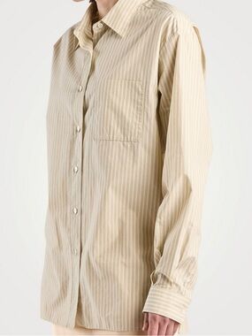 THE ROW Nesson Organic Cotton Shirt In Stripe Print New w tag! Made in Italy